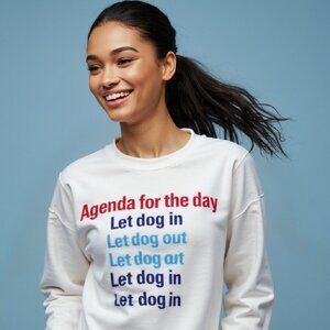 Funny Dog Owner Sweatshirt , Vintage white sweatshirt, vintage crewneck